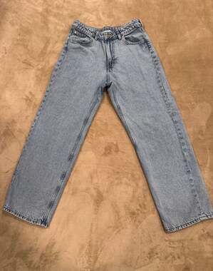 H&M Teen Size 16 Loose Fit Straight Leg Jeans Blue Denim